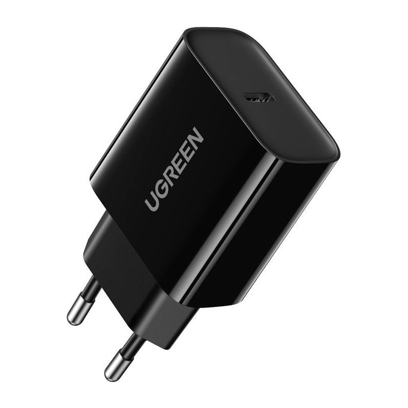 Chargeur secteur - UGREEN - 1 Port USB-C - 20W - Noir