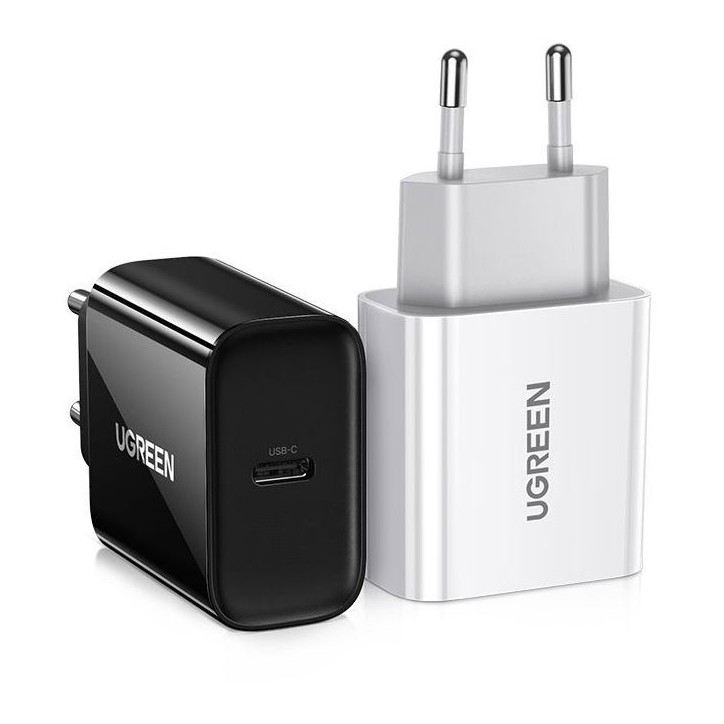 Chargeur secteur - UGREEN - 1 Port USB-C - 20W - Noir