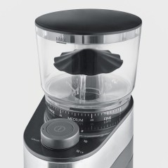 Broyeur a café professionnel - SEVERIN - KM 3880 - 140 W - Mouture réglable sur 30 niveaux - Jusqua 12 tasses - noir/brossé i
