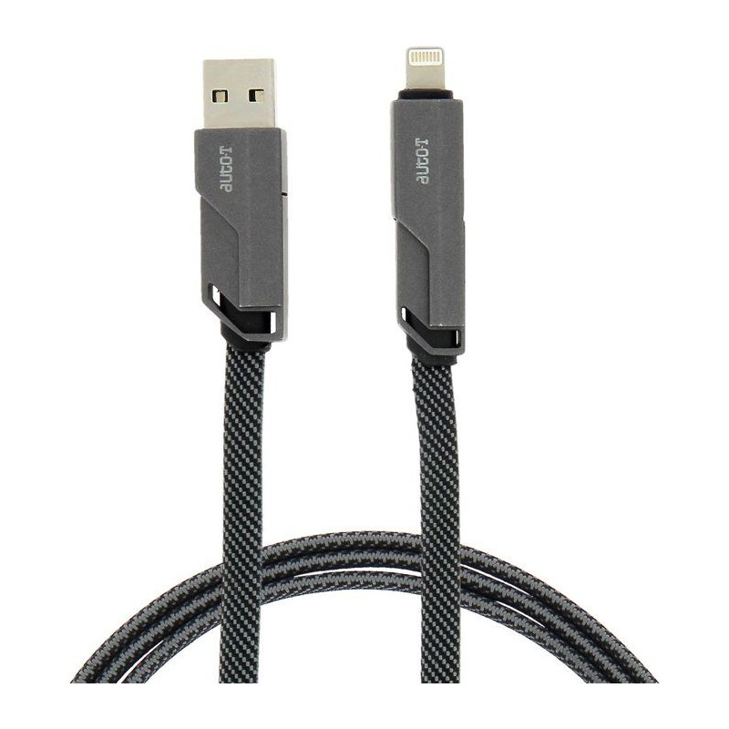 Câble plat - AUTO T - 540313 - USB-C - 4 connecteurs