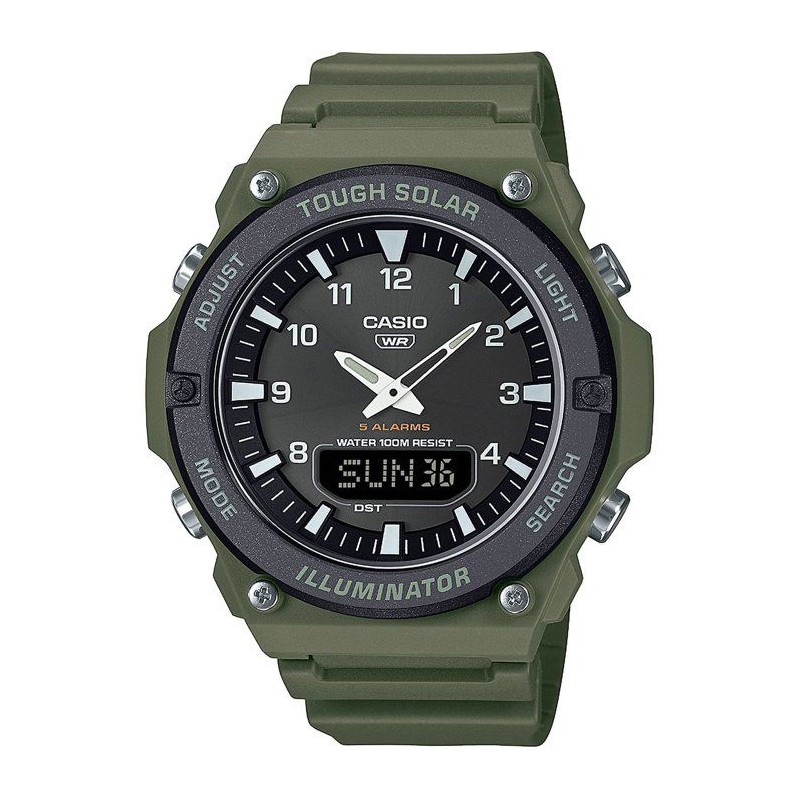 Montre - CASIO - AQ-S820W - Homme - Vert - Solaire - Ana-Digital
