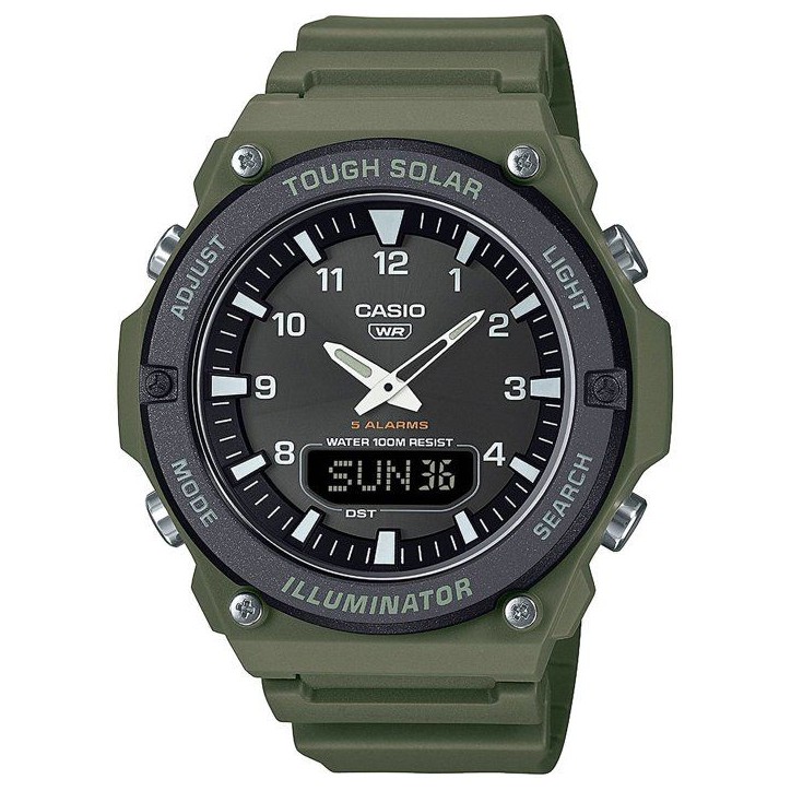 Montre - CASIO - AQ-S820W - Homme - Vert - Solaire - Ana-Digital Montre - CASIO - AQ-S820W - Homme - Vert - Solaire - Ana-Digital