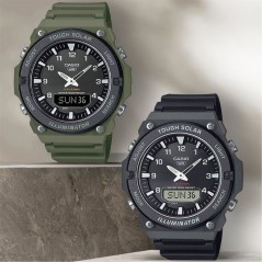 Montre - CASIO - AQ-S820W - Homme - Vert - Solaire - Ana-Digital