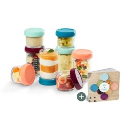 Babymoov Babybols en verre - Multiset - Pots de conservation hermétiq