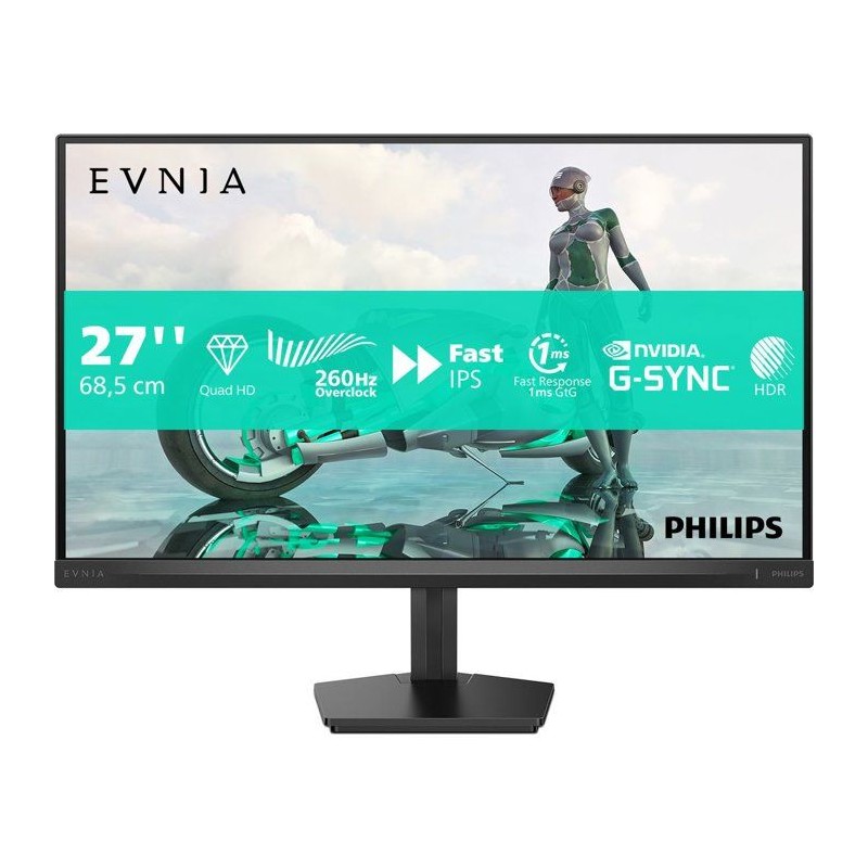 Ecran PC Gamer - PHILIPS - 27'' - 4K/FHD - 160Hz/320Hz - HP - Dalle Fa