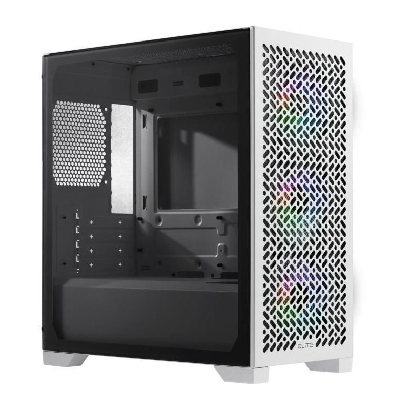 COOLER MASTER - Elite 302 White - Boîtier PC - Mini-tower/mATX