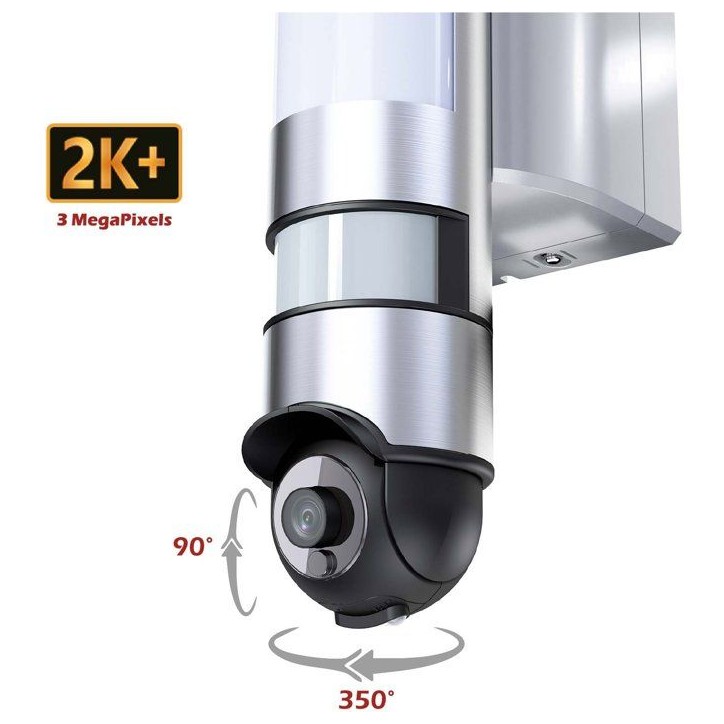 Caméra extérieure - KYF - Connectée Wifi - Rotative - Filaire - 220V - Eclairage LED 1600 Lm Caméra extérieure - KYF - Connectée Wifi - Rotative - Filaire - 220V - Eclairage LED 1600 Lm