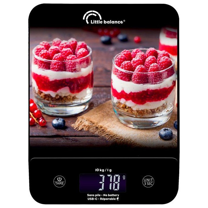 Balance de cuisine - LITTLE BALANCE - 8846 - Happy Genius 10 - USB - Sans pile - Cheesecakes