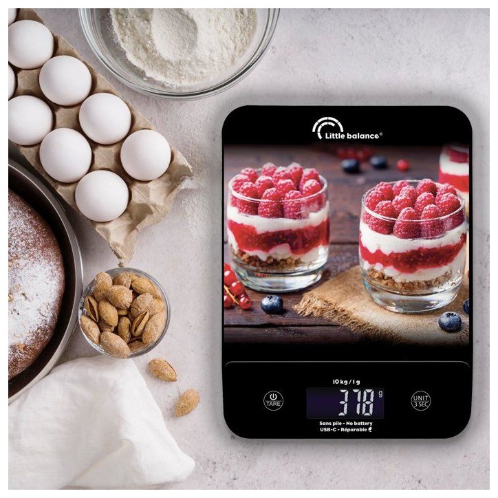 Balance de cuisine - LITTLE BALANCE - 8846 - Happy Genius 10 - USB - Sans pile - Cheesecakes