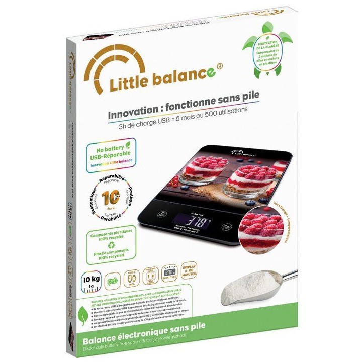 Balance de cuisine - LITTLE BALANCE - 8846 - Happy Genius 10 - USB - Sans pile - Cheesecakes