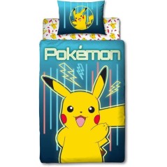 Set de chambre - POKEMON - Pikachu - Housse 140 x 200 cm + Taie 63 x 6