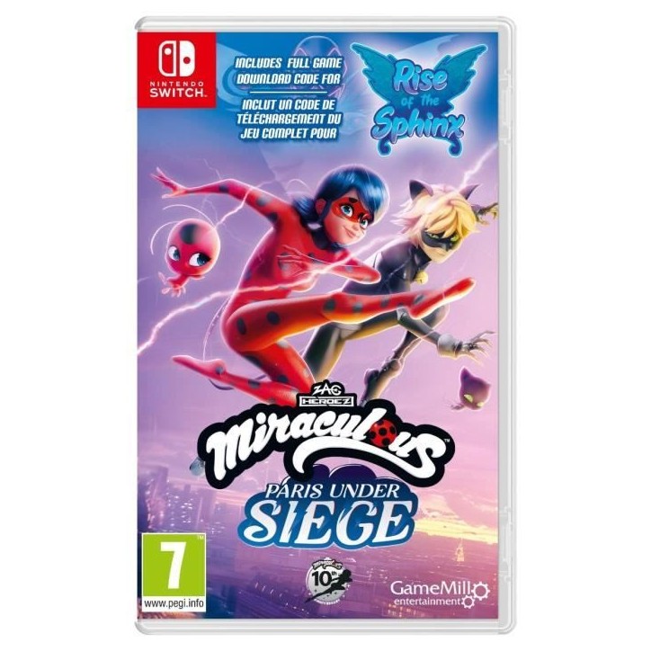 Miraculous 1&2 Pack (Rise of the Sphinx CIAB + Paris Under Siege) - Jeu Nintendo Switch Miraculous 1&2 Pack (Rise of the Sphinx CIAB + Paris Under Siege) - Jeu Nintendo Switch