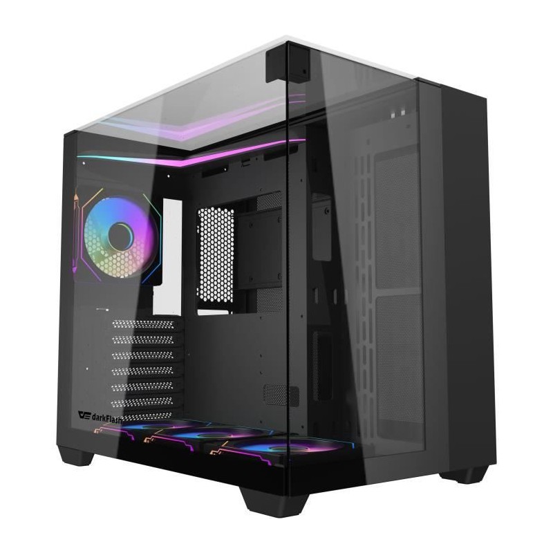Boîtier PC - Darkflash - TH285 Noir - Moyen tour - Format ATX - 4x120