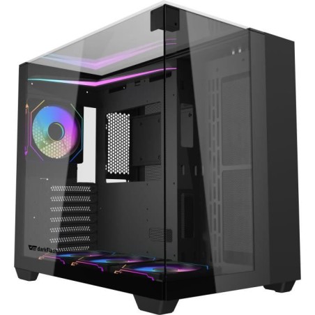 Boîtier PC - Darkflash - TH285 Noir - Moyen tour - Format ATX - 4x120