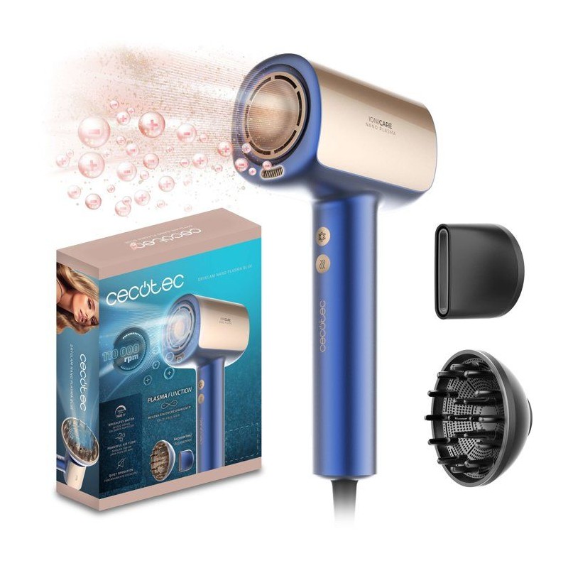 Seche-cheveux - CECOTEC - DryGlam Nano Plasma Blue - 1600 W