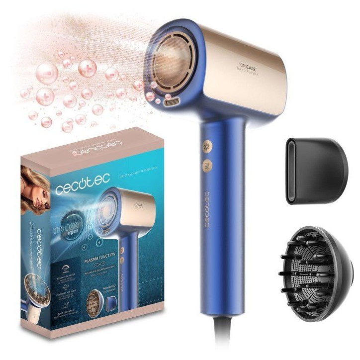 Seche-cheveux - CECOTEC - DryGlam Nano Plasma Blue - 1600 W Seche-cheveux - CECOTEC - DryGlam Nano Plasma Blue - 1600 W