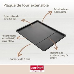 Ensemble de 2 Plaques a pâtisserie extensible - ZENKER - Black Metall