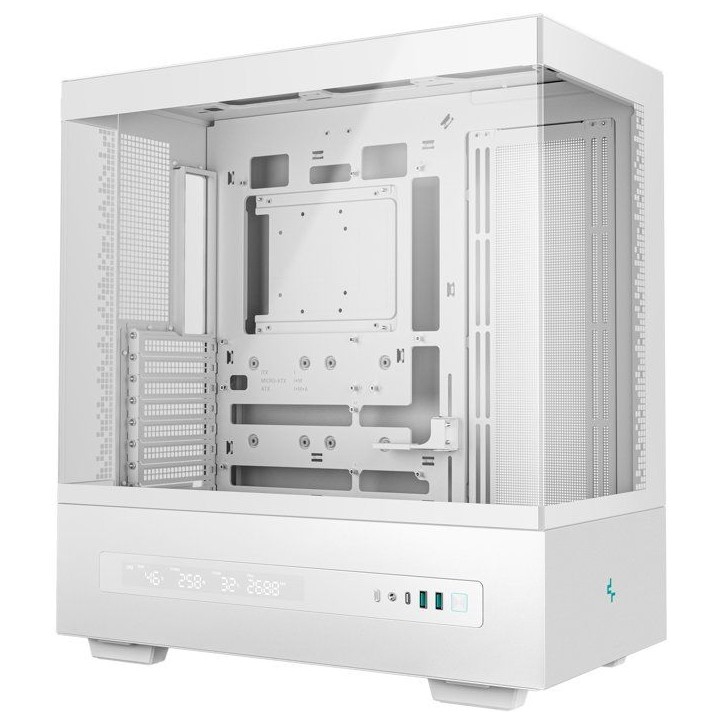 Boitier PC - DEEPCOOL - R-CH690-WHNNA0D-G-1 - Ecran digital - Mini tour - Format Mini-ITX/Micro-ATX/ATX & Micro-ATX - Blanc Boitier PC - DEEPCOOL - R-CH690-WHNNA0D-G-1 - Ecran digital - Mini tour - Format Mini-ITX/Micro-ATX/ATX & Micro-ATX - Blanc