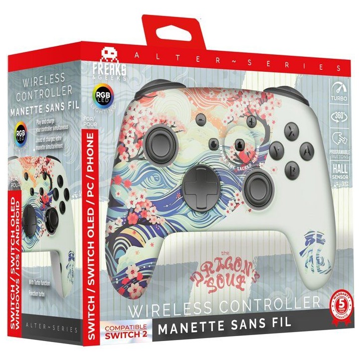 Manette Switch 1&2 - PC Dragon's Soul Sans fil RGB Manette Switch 1&2 - PC Dragon's Soul Sans fil RGB