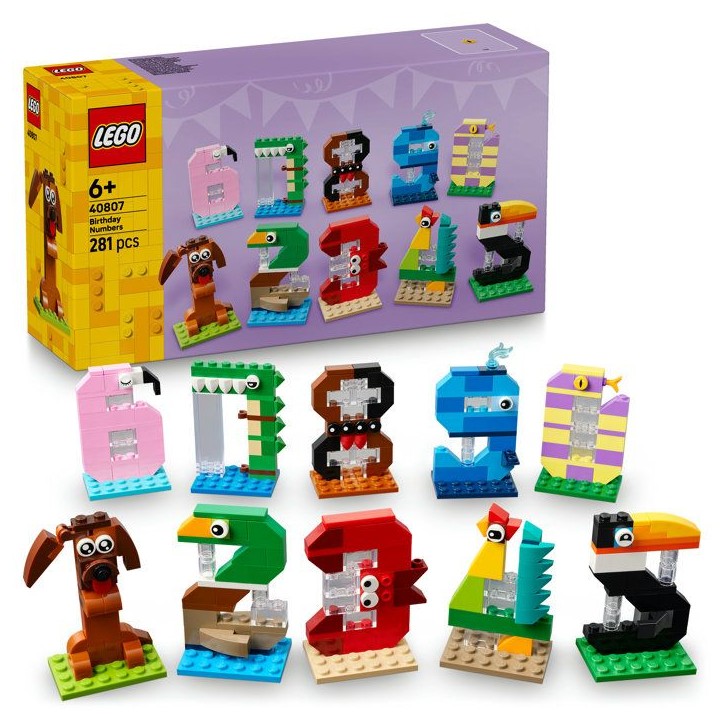 LEGO 40807 Les Chiffres d'Anniversaire - Figurines de Gâteau Animaux a Construire - Déco LEGO 40807 Les Chiffres d'Anniversaire - Figurines de Gâteau Animaux a Construire - Déco