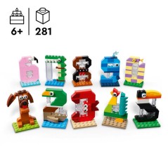 LEGO 40807 Les Chiffres d'Anniversaire - Figurines de Gâteau Animaux a Construire - Déco