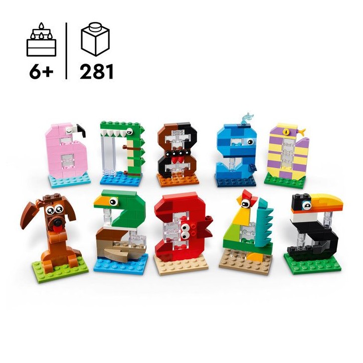 LEGO 40807 Les Chiffres d'Anniversaire - Figurines de Gâteau Animaux a Construire - Déco LEGO 40807 Les Chiffres d'Anniversaire - Figurines de Gâteau Animaux a Construire - Déco