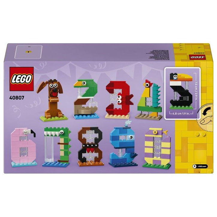 LEGO 40807 Les Chiffres d'Anniversaire - Figurines de Gâteau Animaux a Construire - Déco LEGO 40807 Les Chiffres d'Anniversaire - Figurines de Gâteau Animaux a Construire - Déco