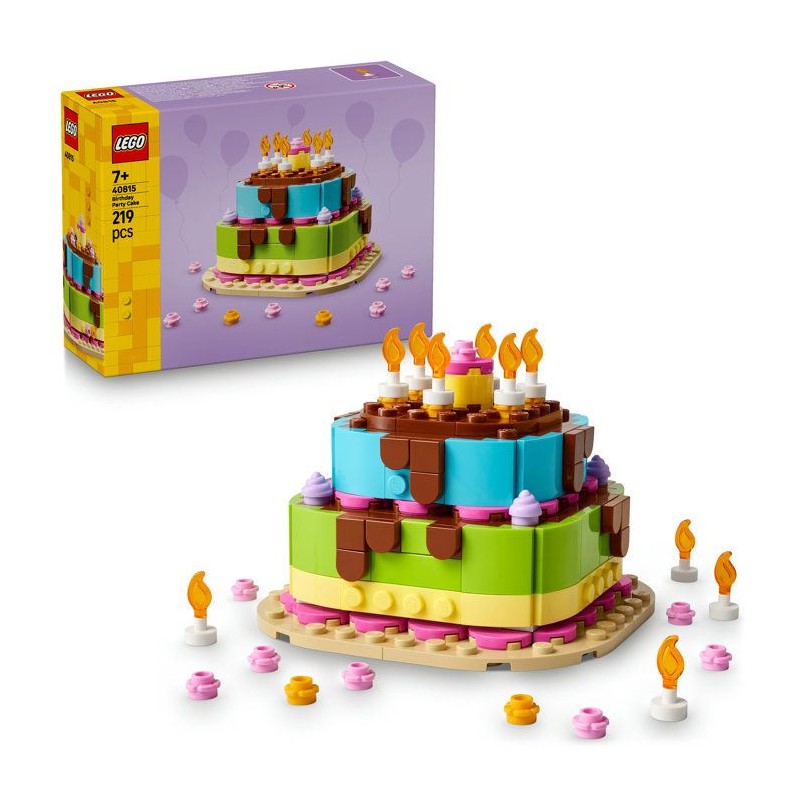 LEGO 40815 Le Gâteau d'Anniversaire - Jeu de Construction des 7 ans -