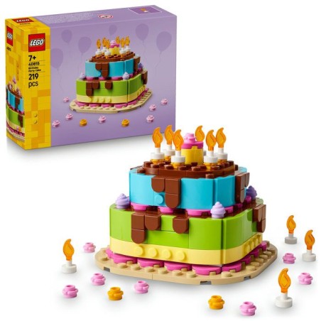 LEGO 40815 Le Gâteau d'Anniversaire - Jeu de Construction des 7 ans -