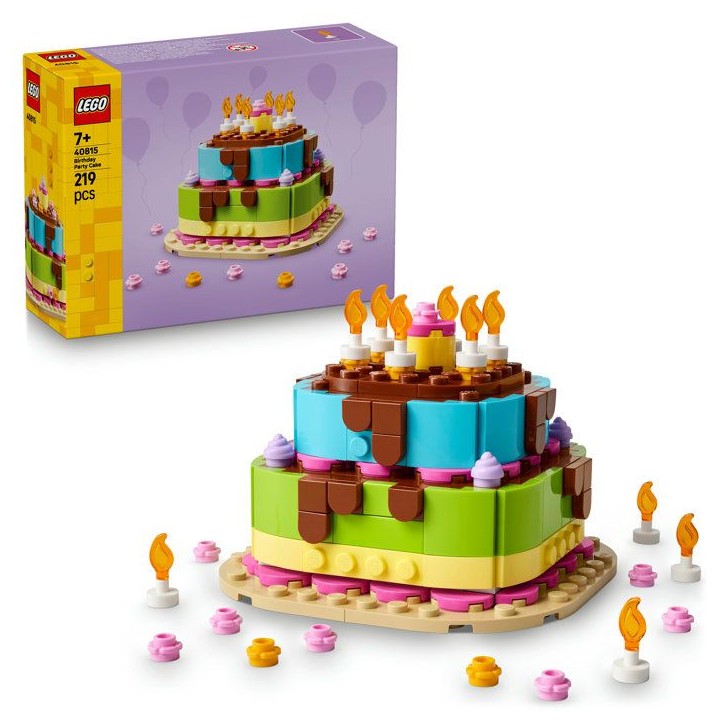 LEGO 40815 Le Gâteau d'Anniversaire - Jeu de Construction des 7 ans - Décoration de Table LEGO 40815 Le Gâteau d'Anniversaire - Jeu de Construction des 7 ans - Décoration de Table