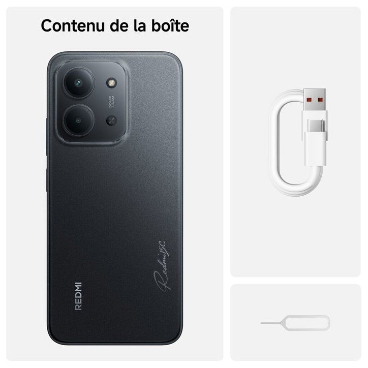 XIAOMI - Redmi 15C - 4 / 256 Go - Noir