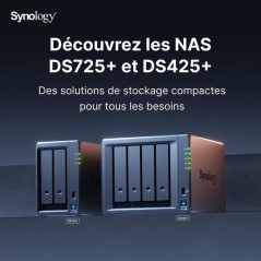 Serveur NAS PME - SYNOLOGY - DS725+ - 2 baies - 4 Go de RAM