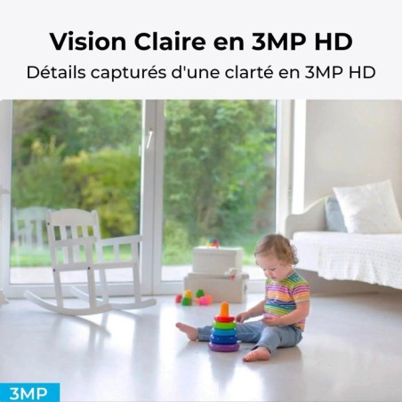 Caméra d'intérieur - REOLINK - E series E321 - Vision nocturne - Blanc