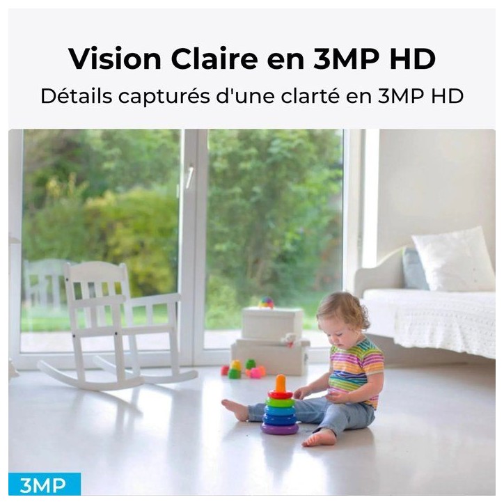 Caméra d'intérieur - REOLINK - E series E321 - Vision nocturne - Blanc