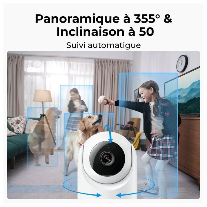Caméra d'intérieur - REOLINK - E series E321 - Vision nocturne - Blanc
