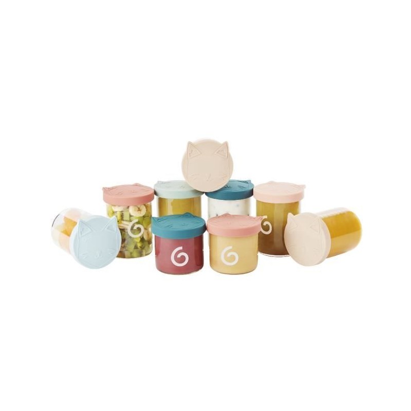 Babymoov ISY BOWLS 9 Pots de conservation en Verre Borosilicate Gradu Babymoov ISY BOWLS 9 Pots de conservation en Verre Borosilicate Gradu