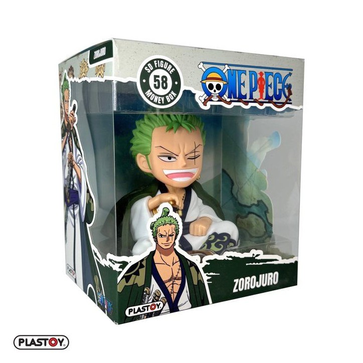 Tirelire - PLASTOY - One Piece Zorojuro - Plastique - 15 cm Tirelire - PLASTOY - One Piece Zorojuro - Plastique - 15 cm