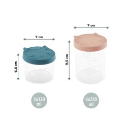 Babymoov ISY BOWLS 9 Pots de conservation en Verre Borosilicate Gradu