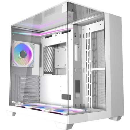Boîtier PC - Darkflash - TH285 Blanc - Moyen tour - Format ATX - 4x12