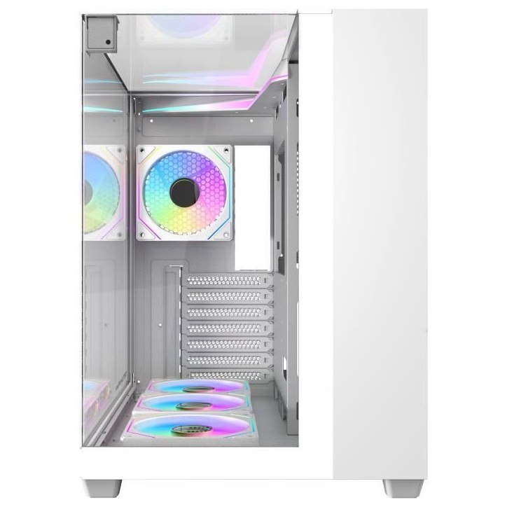 Boîtier PC - Darkflash - TH285 Blanc - Moyen tour - Format ATX - 4x120mm A-RGB - Blanc Boîtier PC - Darkflash - TH285 Blanc - Moyen tour - Format ATX - 4x120mm A-RGB - Blanc