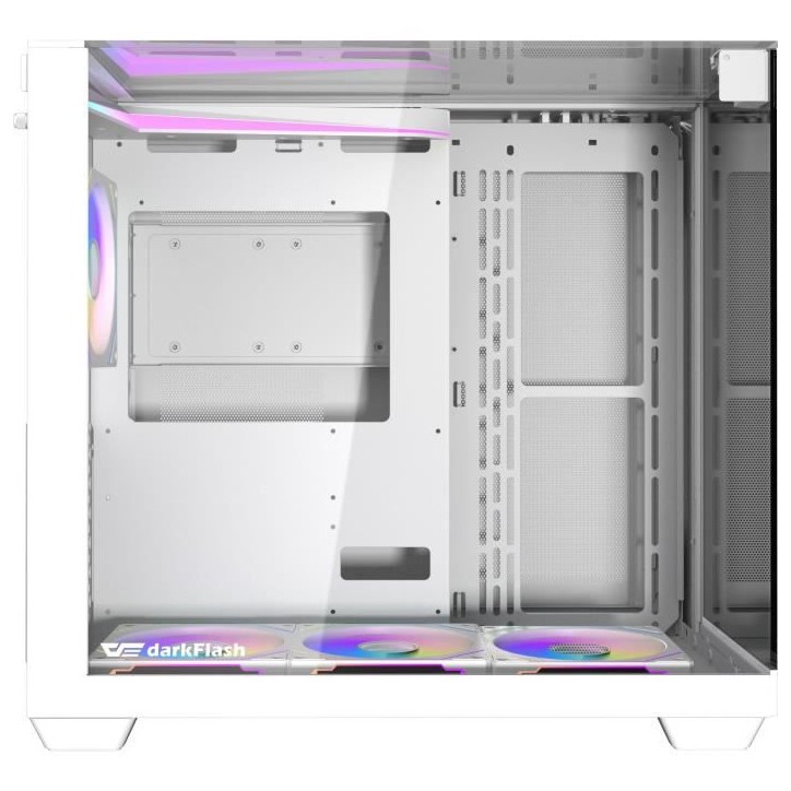 Boîtier PC - Darkflash - TH285 Blanc - Moyen tour - Format ATX - 4x120mm A-RGB - Blanc Boîtier PC - Darkflash - TH285 Blanc - Moyen tour - Format ATX - 4x120mm A-RGB - Blanc