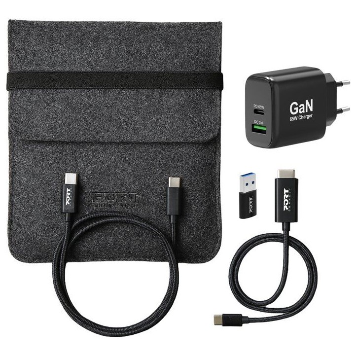 Alimentation PC - PORT Designs - PACK 4 en 1 - Chargeur GaN - 65 W