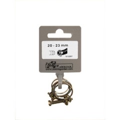 Lot de 2 colliers de serrage - UBBINK - Diametre 20-23 mm - Galvanisés - Pour tuyau spiralé