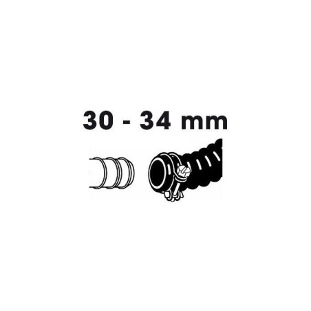 Lot de 2 colliers de serrage - UBBINK - Diametre 30-34 mm - Galvanisés - Pour tuyau spiralé