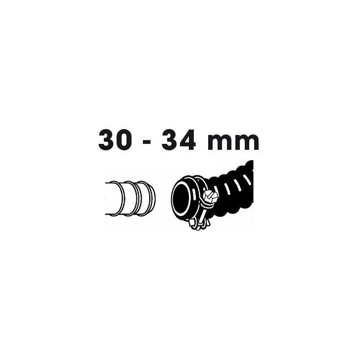 Lot de 2 colliers de serrage - UBBINK - Diametre 30-34 mm - Galvanisés - Pour tuyau spiralé