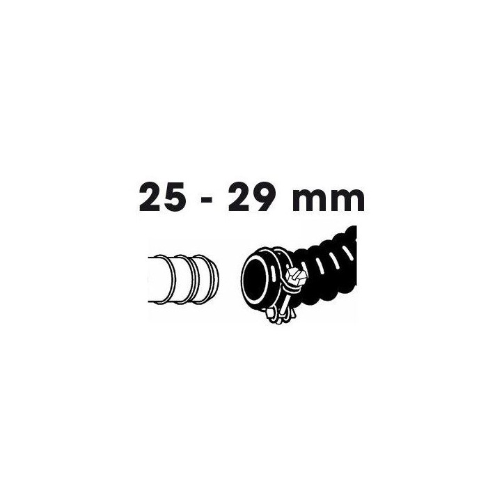 Lot de 2 colliers de serrage - UBBINK - Diametre 25-29 mm - Galvanisés - Pour tuyau spiralé