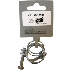 Lot de 2 colliers de serrage - UBBINK - Diametre 25-29 mm - Galvanisé