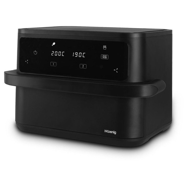 Friteuse sans huile HKoeNIG - FRY960 - Capacité 10L convertible 2 x 5L - 8 programmes de cuisson - 2400W Friteuse sans huile HKoeNIG - FRY960 - Capacité 10L convertible 2 x 5L - 8 programmes de cuisson - 2400W