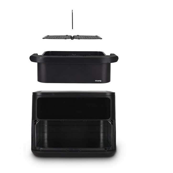Friteuse sans huile HKoeNIG - FRY960 - Capacité 10L convertible 2 x 5L - 8 programmes de cuisson - 2400W Friteuse sans huile HKoeNIG - FRY960 - Capacité 10L convertible 2 x 5L - 8 programmes de cuisson - 2400W
