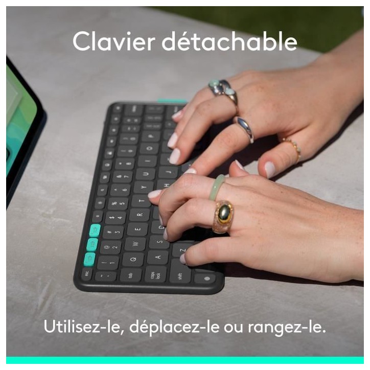 Etui clavier - Logitech - Flip Folio - Pour iPad et iPad Air 11 pouces (M4 et M5) (M2, M3 & M4) (5e génération) - Graphite Etui clavier - Logitech - Flip Folio - Pour iPad et iPad Air 11 pouces (M4 et M5) (M2, M3 & M4) (5e génération) - Graphite